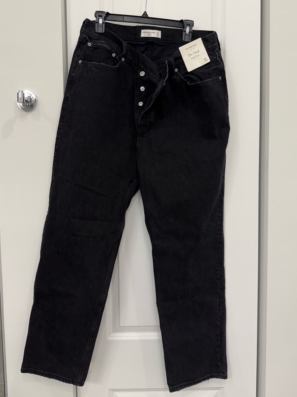 Abercrombie & Fitch High Rise Black Dad Jeans